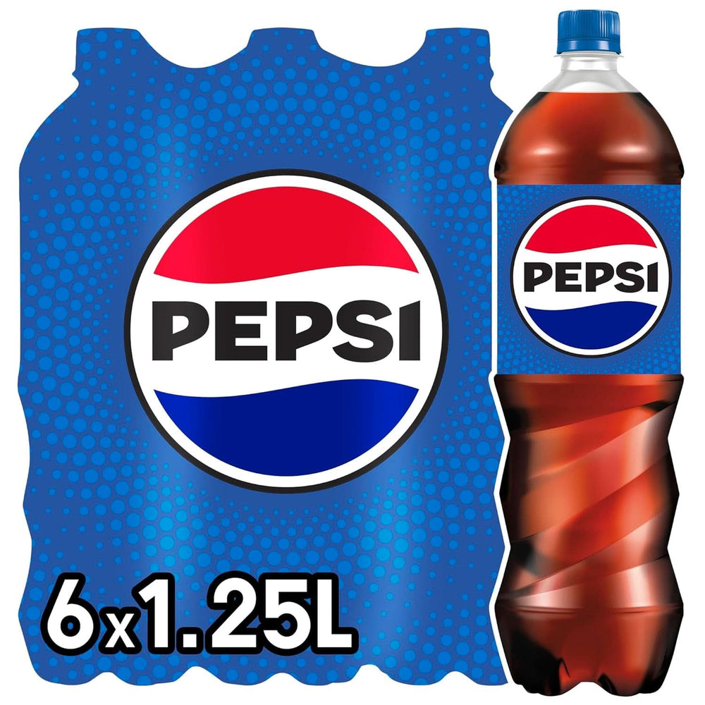 Pepsi Cola, Original, sæt 6 x 1,25 liter Ikke-alkoholholdige drikkevarer Naty Shop 6 x 1,25 liter Ny version
