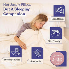 Fluffco Down Alternative Pillow Standard Pillow For Sleeping Queen Pillow Bed Pillow Side Sleeper Pillow Cooling Pillow Hotel Pillow Neck Pillow Travel Pillow (Standard Firm) Perne standard Naty Shop