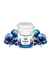 Coloranți alimentari pudră colorant natural Fruity Line BLUEBERRY 20G pudră colorantă naturală pentru creme glazură burete aluat sub formă de pudră colorant alimentar pentru băuturi jeleuri