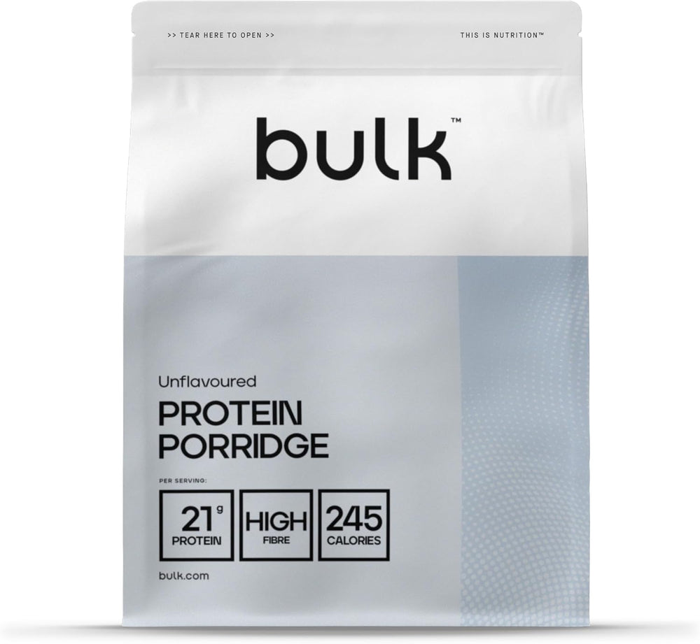 Komplet proteinhavregryn, bulk, havregryn med højt proteinindhold, valle, fiberrigt, proteingrød, uden smag, 1 kg