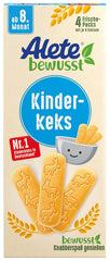 Alete Conscious babykiks 8 måneder+ hvedesmørkiks til babyer praktisk pakket som en lille snack Perfekt til på farten og mellem klasserne 1 x 180 g