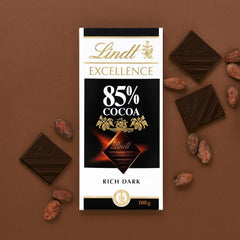 Lindt Chokolade | Bar EXCELLENCE 85% kakao | 100 g | Ekstra mørk chokolade | Vegansk chokoladebar
