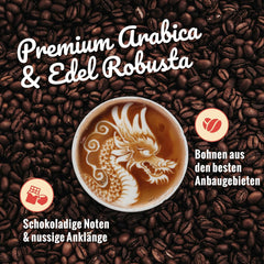 BLANK ROAST - Barista Tattoo Espresso - 1000g - im Langzeit Trommel-Röstverfahren geröstet - Bohnen aus den besten Anbaugebieten - Premium Arabica & Edel Robusta - schokoladig & nussig - säurearm