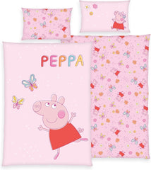 Peppa Pig børnesengesæt, 100 x 135 cm og 40 x 60 cm, bomuld Sengetøj - børn Naty Shop