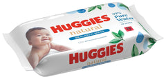 Huggies naturligt biologisk nedbrydelige vådservietter til følsomme babyer, 8 x 48 servietter, bulkpakke