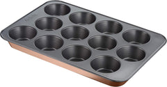 Tefal Airbake J2555014 Muffinform, Antihaftbeschichtung, Karbonstahl, Braun, 29 X 41 Cm Forme og bakker til bagning Naty Shop