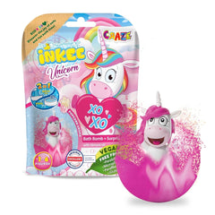 INKEE UNICORN | Bomba de baie pentru copii cu surpriza, 100 G, unicorn, parfum de floricele de porumb Mama si Copilul Naty Shop 1X Unicorn