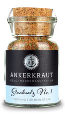 Ankerkraut Steaksalz No. 1, das perfekte Finisher- und Steakhouse-Salz, 80g i Korkenglas