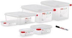 03350 PP Recipient pentru alimente GN cu capac, 1,1 l, 65 mm (4 bucăți) Cutii depozitare alimente Naty Shop