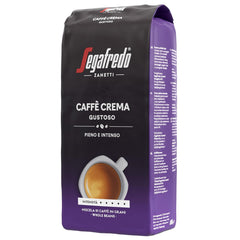 Segafredo Zanetti Caffè Crema Gustoso - Boab întreg (Pachet de 1 kg) - Potrivit pentru Caffè Crema - Boabe de cafea prăjite lungi și închise la culoare, aromă plină și intensă (Pachet de 2)