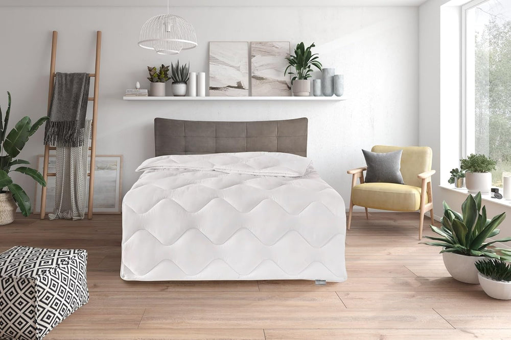 Traumnacht Comfy Mono Dyne i bomuld til alle årstider, ideel overgangsdyne med bomuldsblandingsbetræk, 135 X 200 cm, vaskbar, Øko-Tex-certificeret, Lavet til tysk kvalitetsstandard dyner og dyner Naty Shop 135 X 200 Medium dyne til alle årstider