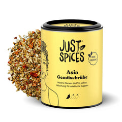 Just Spices Asia Gemüsebrühe I Würze asiatisk Suppen zu Hause selbst I Gewürzdose, 65 g