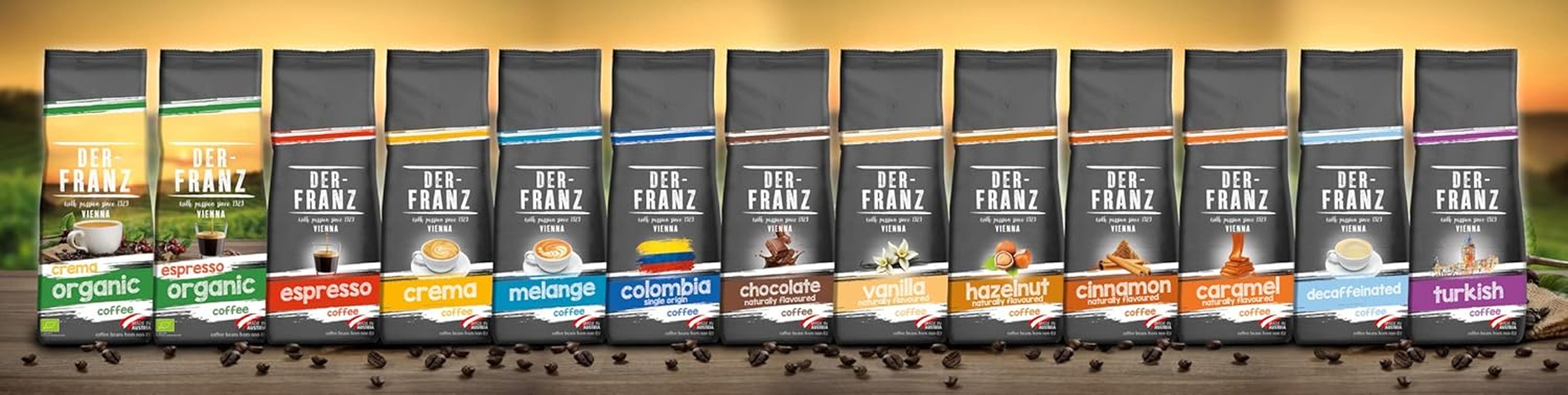 Der-Franz Espresso Organic Coffee, Intensitate 5/5, Arabica și Robusta organice, boabe întregi Cafea Naty Shop