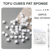 100 Stück Nail Art Schwamm Mit Metallgreifer, Sponge Brush Applikator, Sponge Nagel Pinsel, Maniküre Zubehör Für Nägel, Um Eine Vielzahl Von Gradient Nail Art Patterns Zu Erstellen