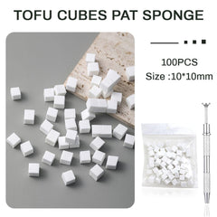 100 Stück Nail Art Schwamm Mit Metallgreifer, Sponge Brush Applikator, Sponge Nagel Pinsel, Maniküre Zubehör Für Nägel, Um Eine Vielzahl Von Gradient Nail Art Patterns Zu Erstellen