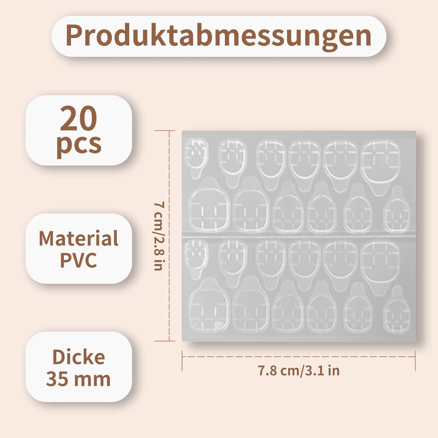 20 de tablete adezive pentru unghii cu jeleu – tampoane adezive transparente, puternice, cu două fețe, impermeabile, reutilizabile, pentru unghii prinse prin presare, set manichiură DIY, accesorii pentru unghii