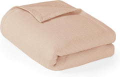 Pătură de lux Madison Park Liquid Cotton, de înaltă calitate, moale, confortabilă, 100% bumbac Ringspun, pentru pat, canapea sau canapea, Blush, Full/Queen Plapumi si pilote Naty Shop Roșu Full/Queen