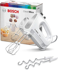 Bosch Hausgeräte Handrührer Clevermixx MFQ24200, 2 Rührbesen, 2 Spülmaschinengeeignet, 4 Stufen, Leicht, Leise, 400 W Weiß/Edelstahl Kitchen Naty Shop