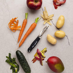 Naty Shop Microplane professionel dobbeltbladet rustfrit stål Ambidextrous skræller