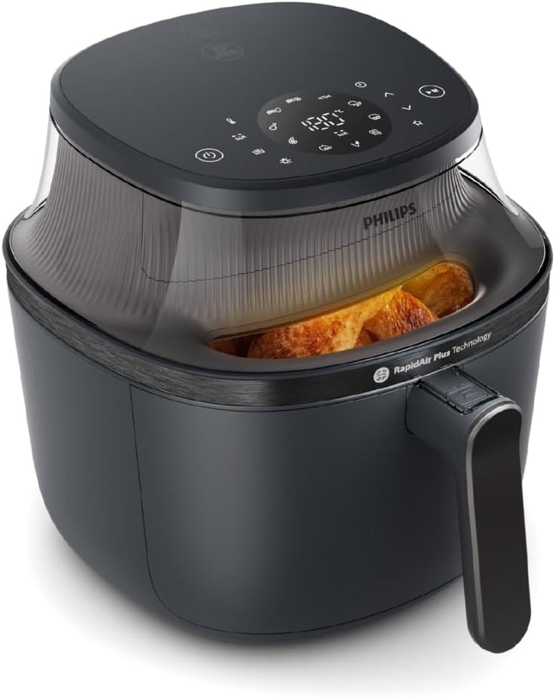 Philips Airfryer 3000 Series 6.2L, Madlavningsvindue, 16 tilberedningsfunktioner i 1, Rapidair plus-teknologi, Fedtfjernelse, Opskriftsapplikation Homeid Appliances Naty Shop 6.2 L