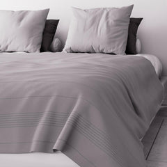 Soleil D'Ocre Adele, Acoperire Zigzag, Aruncată de pe canapea, Polycoton, Gri, 220 X 240 Cm Plapumi si pilote Naty Shop Gri 220 X 240 Cm