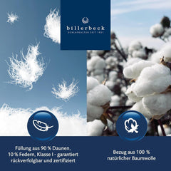 Billerbeck dundyne - E04 Gold Edition - Sommerdyne - 135 X 200 Cm ægte dundyne - Let sommervarmeniveau Dyner og dyner Naty Shop