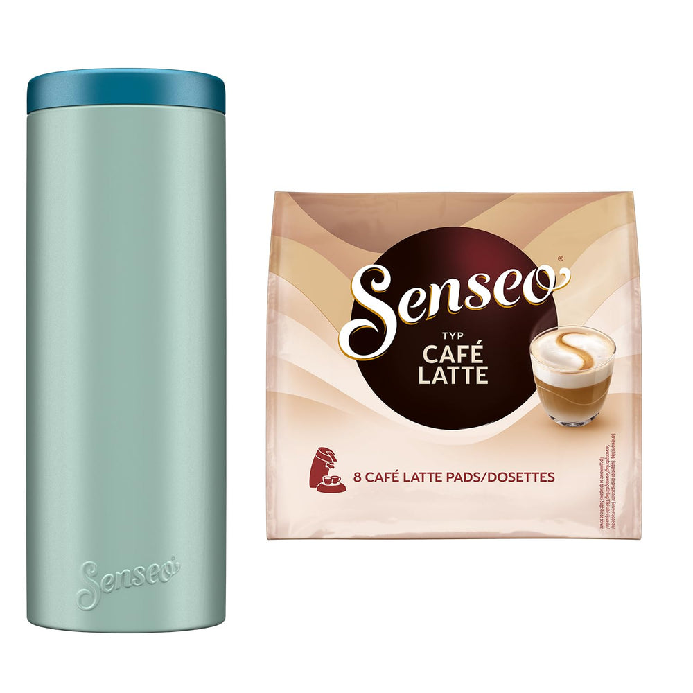 Senseo Pads Café Latte, 10 x 8 Getränke, 80 Kaffee Pos, iklusive Senseo Pad Dose