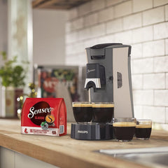 PHILIPS Senseo Select, Espressor cu capsule - Selecție a intensității cafelei Plus, Funcție Memo, Fabricat din plastic reciclat, 1450 wați, 0,9 l, Bej, (CSA240/30)