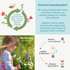 10x "Glück to grow" Semenbomben als Glückbringer 2026 & Blumensamen Geschenk | Mitbringsel Erwachsene & kleine Gastgeschenke Silvester - Kleeblatt Glückbringer Prüfung - inkl. Gavekort sæt