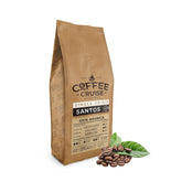 COFFEE CRUISE Santos Kaffeebohnen 1kg - Mittlere Röstung - Aroma Karamell - Für Alle Kaffeemaschinen - 100% Arabisch