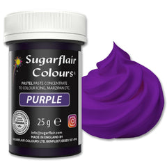 Colorant alimentar Sugarflair pentru paste, culoare violet pastel, colorant alimentar pentru paste, fondant și marțipan, culori concentrate Spectral - 25 g