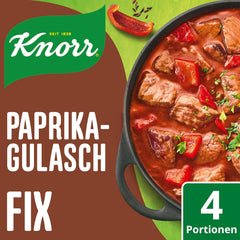 Knorr Fix Würzmischung Paprika-Gulash für ene leckeres Fleischgericht mit natürliche Ingredienten 4 Portionen