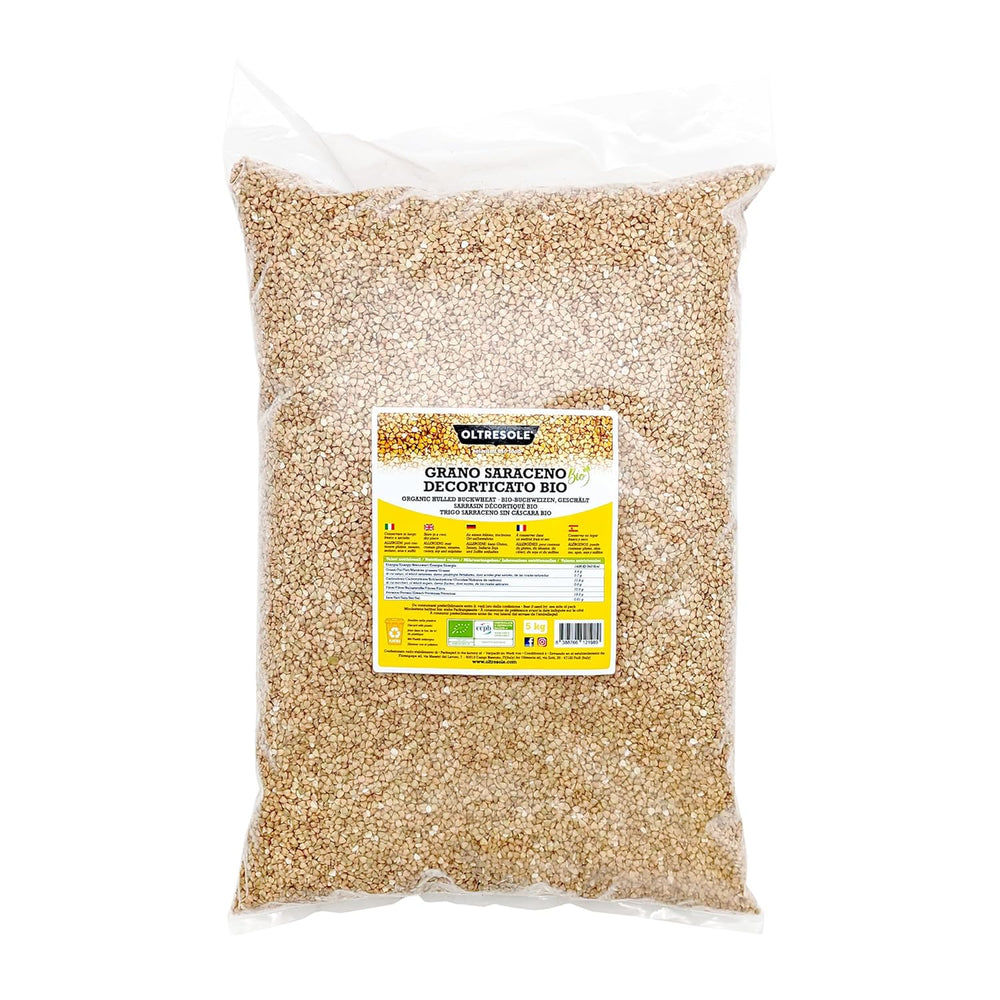 - Organic Buchweizen geschält 5 Kg - Getreide, nicht wärmebehandelt, aus biologischem Anbau, Convenience Package