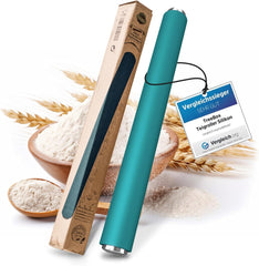 Nudelholz - Teigroller fra Silikon og Edelstahl - Modernes Nudelholz ohne Griffe mit Antihaftwirkung, Fondant og Teig im Handumdrehen ausrollen, Backutensilien