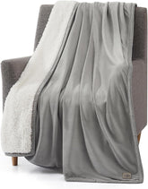 UGG 01465 Bliss Sherpa-tæppe Fuldt vendbart til sofa eller seng Kan maskinvaskes Let pleje Blødt plys overdimensionerede luksustæpper 178 X 127 cm Seal Naty Shop Dyner og dyner Standardtitel
