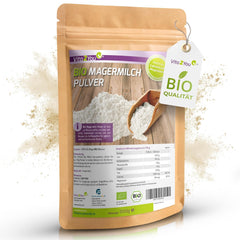 Vita2You Bio Skummetmælkspulver 1000g - 100% Bio Qualität - til bagning - Kaffeeweißer - Milchpulver für Joghurts - 1 kg - Premium Qualität