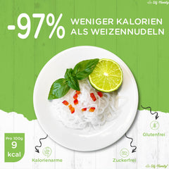 Elf-Family 6 æsker (12 stk) Økologiske konjac ultralav kulhydrat Shirataki nudler Veganske glutenfri - 1,62 kg, ingen kulhydrat/keto/lavt kalorieindhold/fedtfri/sukkerfri instant nudler - spaghetti og fettuccine