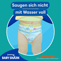 Pampers Størrelse 5-6 Splashers Baby Shark Limited Edition 10 Pack Engangs svømmebleer til sikker vandbeskyttelse