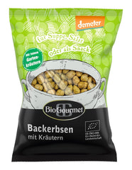 BioGourmet croutoner med krydderurter, til suppe, salat eller som snack, økologiske, Demeter, 100g