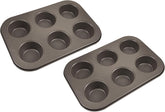BERGNER BAKING LOVERS - Sæt Von 2 X 6 Kop Muffinformen - Kohlenstoffstahl Mit Ilag Essential, PFOA Frei, Leicht Zu Reinigen Forme og plader til bagning Naty Shop 26,5 Cm | 18,5 cm | 3 cm
