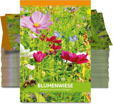 FLORTUS Wildflower Meadow Party Favors (100 stykker) | Blomsterfrøblanding til bier og insekter som takkegaver og salgsfremmende gaver