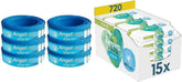 2320 Plus 2017 Refill Box (6-pack) og Pampers Harmony Aqua Baby Wet Wipes Box, 720 Wipes (15 x 48), skånsom hudbeskyttelse med 99 % vand