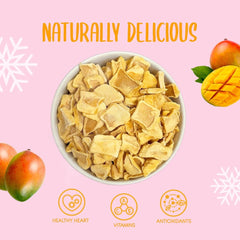 Felii de mango liofilizate 100g - chipsuri de mango liofilizate - fructe uscate liofilizate - fructe liofilizate, mango uscat pentru decorare, gustări, smoothie-uri, deserturi Produse deshidratate Naty Shop