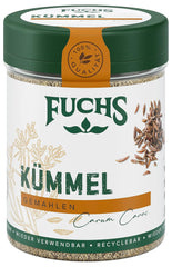 Fuchs Gewürze - Kümmel gemahlen - klassisches Gewürze für daftige Gerichte wie Chili con Carne - naturlige ingredienser - 55 g i wiederverwendbarer, genbrugsbarer Dosis
