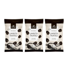 Foodin date Tratamente vegane, fără gluten, moi, dulci și sănătoase Fructe uscate cu pudră de lemn dulce pentru gustări, coacere și multe altele - Fabricat în Vaajakoski (3x170g) Produse deshidratate Naty Shop Titlu implicit