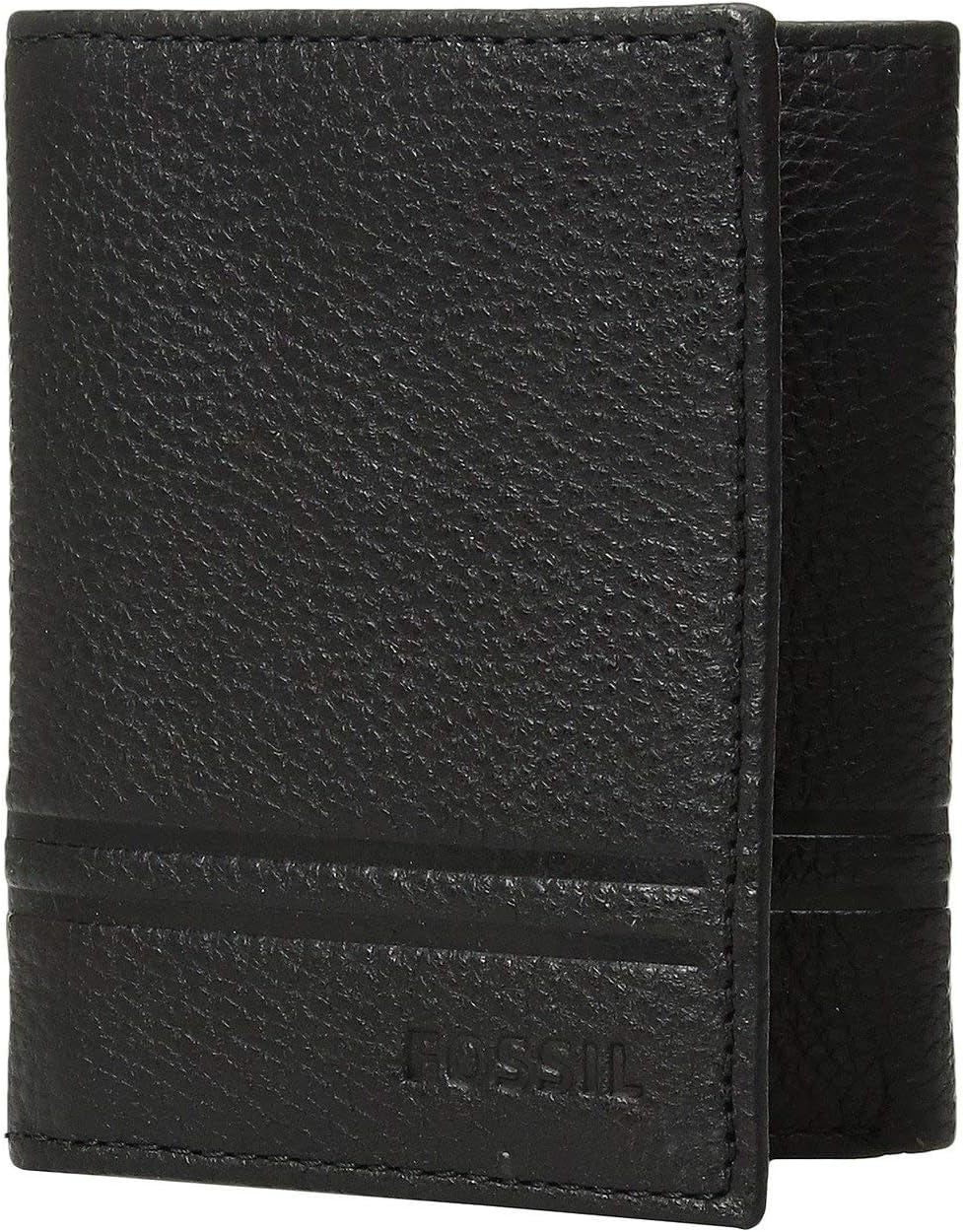 Fossil Bărbați Wilder Trifold călătorie accesorii Tri-fold Wallet Portofel Barbati Naty Shop Negru sălbatic O mărime se potrivește tuturor