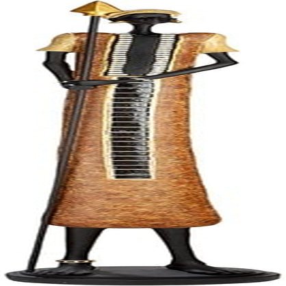 GILDE Figurină decorativă femeie africană Tortuga - Sculptură din rășină sintetică - Cadou decorare living pervaz - Culoare: maro, alb crem cu coș de fructe H 82 cm Statuete si sculpturi Naty Shop Maro Înălțime 106 cm