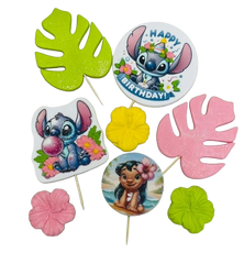 Sæt med 8 spiselige kagepynt