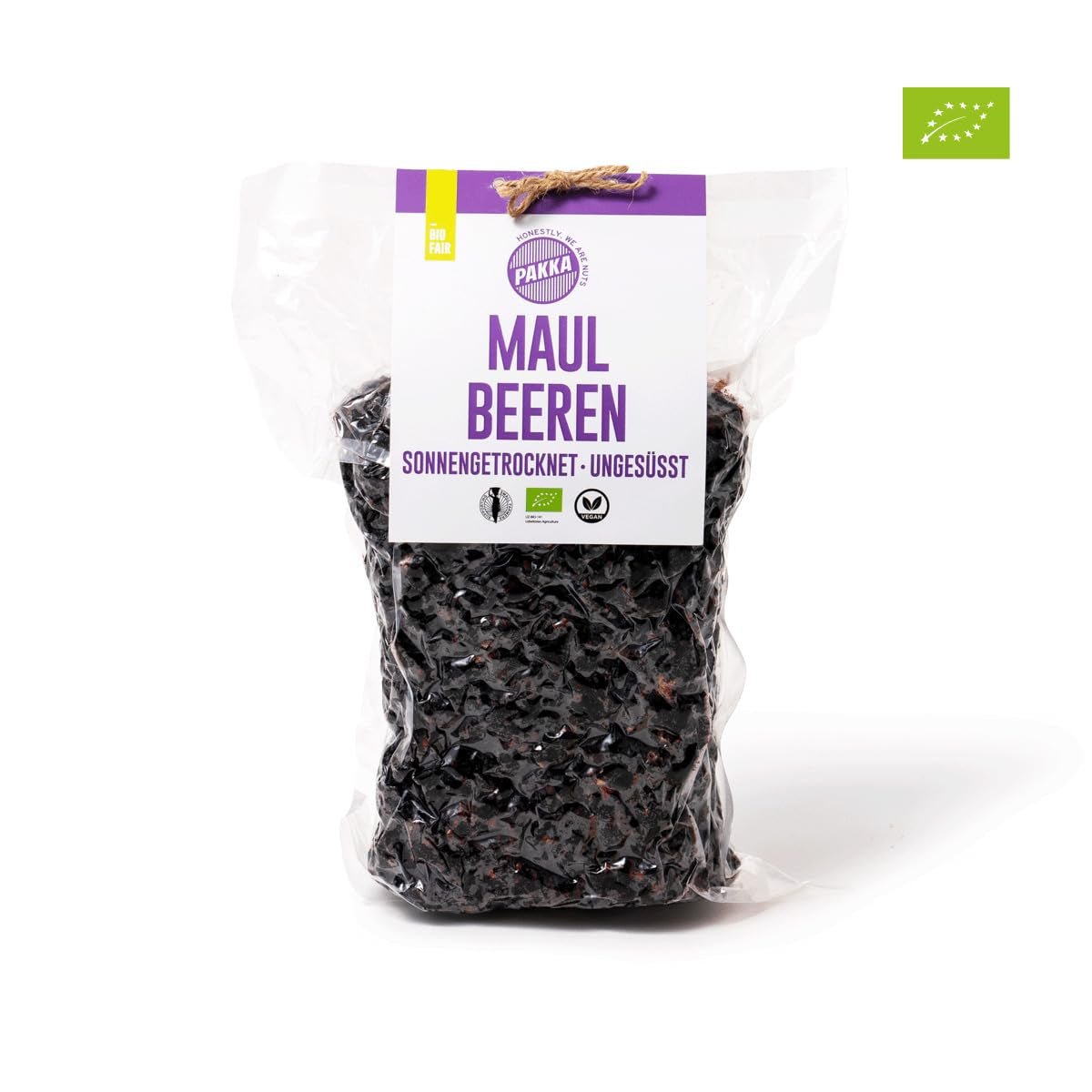 PAKKA - Mure negre organice, uscate la soare 1kg, Fair foarte lipicios, suculent dulce și acru King Shotut mure direct de la fermierii mici din Samarkand în Uzbekistan, vegan, pachet de familie 1000g Produse deshidratate Naty Shop