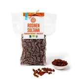 PAKKA - Sultane Sultana organice Fairtrade 1kg, fără semințe, fără coajă și uscate la soare Sultane Sultana din Samarkand Uzbekistan 1000g Produse deshidratate Naty Shop Varianta 1: 1 kg (1 pachet)